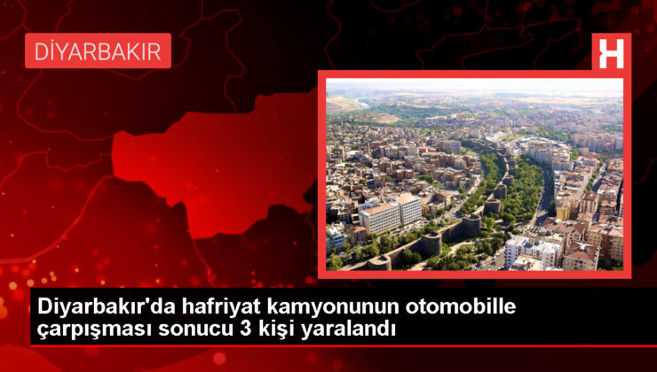 Diyarbakır’ın Ergani ilçesinde hafriyat kamyonu ile araba çarpıştı: 3 kişi yaralandı