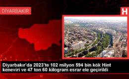 Diyarbakır’da 102 Milyon Kök Hint Keneviri ve 47 Ton Esrar Ele Geçirildi