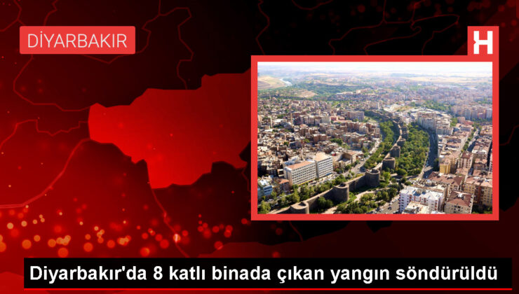 Diyarbakır’da 8 Katlı Binada Yangın: 3 Daire Hasar Gördü