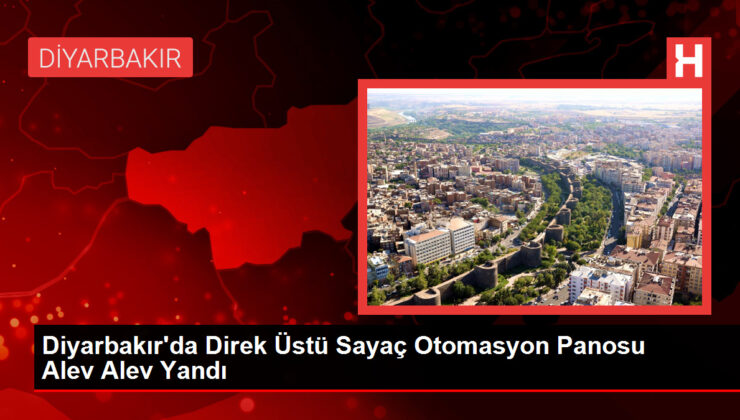 Diyarbakır’da Direk Üstü Sayaç Otomasyon Panosu Alev Alev Yandı